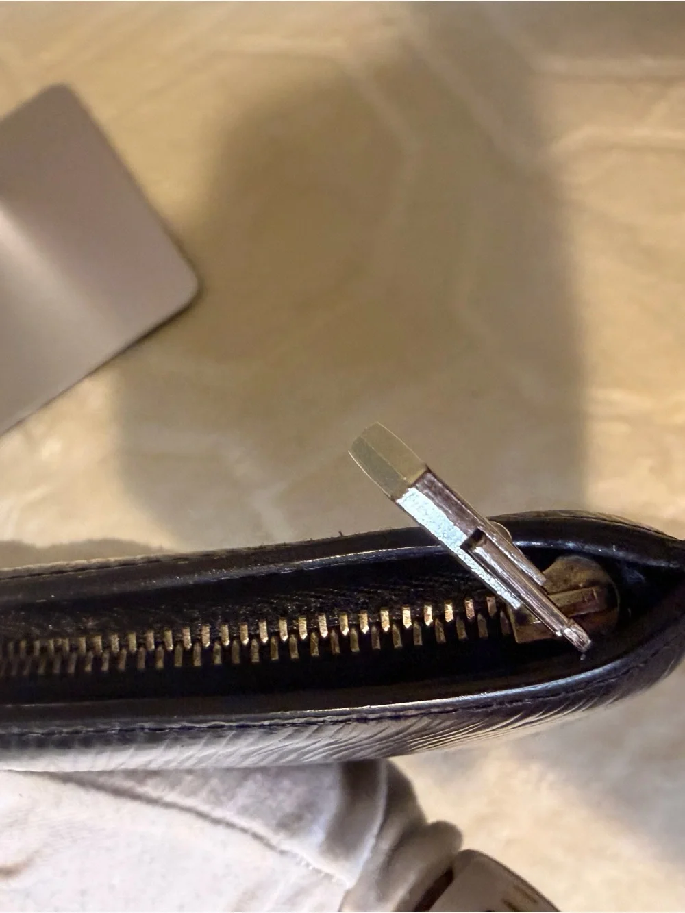 Louis Vuitton Demi-Lune Pochette in Black Epi Leather